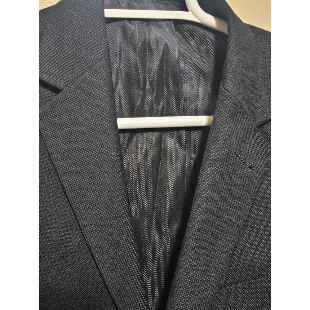 Joseph Abboud Heritage Blazer Mens 40 Short Black 100% Wool Reda Fabric Italy